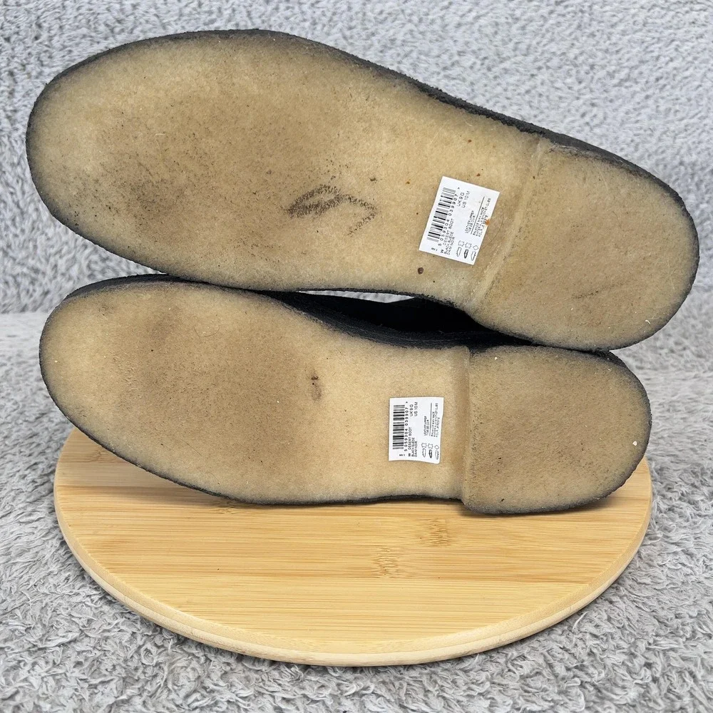 Clarks Originals Desert Boot Mens 10 Black Suede Charles F Stead Chukka Shoes
